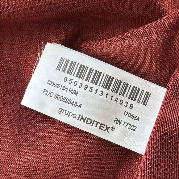 ZARA Tie-Front Layered Chiffon Cami Tank Top Tie-Dye Pink SzL - Picture 12 of 13